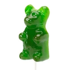 Giant Gummy Bear On A Stick - Sour Apple