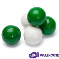 Gumballs Color Combo - Green And White: 4LB Box -Best Candy Store gumballs color combo green and white 4lb box candy warehouse 3
