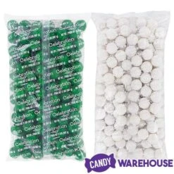 Gumballs Color Combo - Green And White: 4LB Box -Best Candy Store gumballs color combo green and white 4lb box candy warehouse 4