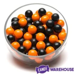 Gumballs Color Combo - Orange And Black: 4LB Box -Best Candy Store gumballs color combo orange and black 4lb box candy warehouse 3
