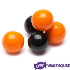 Gumballs Color Combo - Orange And Black: 4LB Box -Best Candy Store gumballs color combo orange and black 4lb box candy warehouse 4