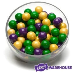 Gumballs Color Combo - Purple, Green And Gold: 6LB Box -Best Candy Store gumballs color combo purple green and gold 6lb box candy warehouse 4