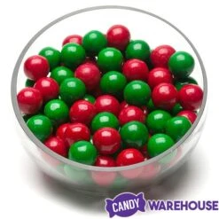Gumballs Color Combo - Red And Green: 4LB Box -Best Candy Store gumballs color combo red and green 4lb box candy warehouse 3