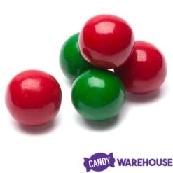 Gumballs Color Combo - Red And Green: 4LB Box -Best Candy Store gumballs color combo red and green 4lb box candy warehouse 4