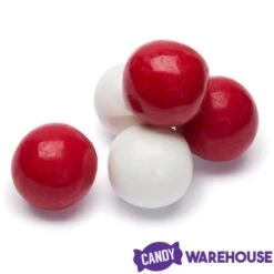 Gumballs Color Combo - Red And White: 4LB Box -Best Candy Store gumballs color combo red and white 4lb box candy warehouse 3