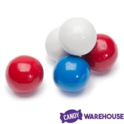 Gumballs Color Combo - USA Red, White And Blue: 6LB Box -Best Candy Store gumballs color combo usa red white and blue 6lb box candy warehouse 3