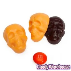 Gummy Skulls - Black And Orange: 5LB Bag -Best Candy Store gummy skulls black and orange 5lb bag candy warehouse 3