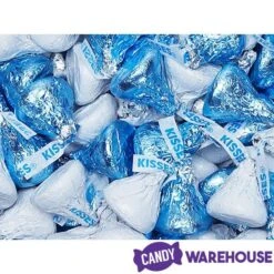 Hershey's Kisses Color Combo - Light Blue And White: 800-Piece Box -Best Candy Store hershey s kisses color combo light blue and white 800 piece box candy warehouse 4