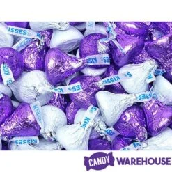 Hershey's Kisses Color Combo - Purple And White: 800-Piece Box -Best Candy Store hershey s kisses color combo purple and white 800 piece box candy warehouse 5