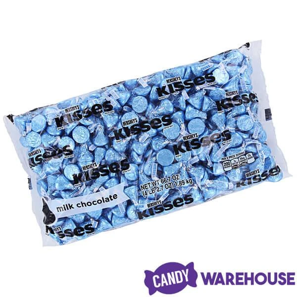 Hershey's Kisses Light Blue Foiled Milk Chocolate Candy: 400-Piece Bag 5 Hershey's Kisses Light Blue Foiled Milk Chocolate Candy: 400-Piece Bag - Image 5