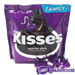 Hershey's Kisses Purple Foiled Dark Chocolate Candy: 1LB Bag -Best Candy Store hershey s kisses purple foiled dark chocolate candy 1lb bag candy warehouse 7