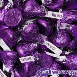 Hershey's Kisses Purple Foiled Dark Chocolate Candy: 1LB Bag -Best Candy Store hershey s kisses purple foiled dark chocolate candy 1lb bag candy warehouse 8