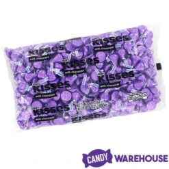 Hershey's Kisses Purple Foiled Milk Chocolate Candy: 400-Piece Bag -Best Candy Store hershey s kisses purple foiled milk chocolate candy 400 piece bag candy warehouse 4