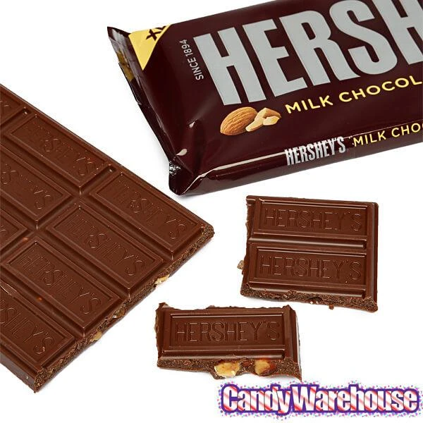 Hershey's Milk Chocolate With Almonds 4.25-Ounce Jumbo Candy Bars: 12-Piece Box 2 Hershey's Milk Chocolate With Almonds 4.25-Ounce Jumbo Candy Bars: 12-Piece Box - Image 2