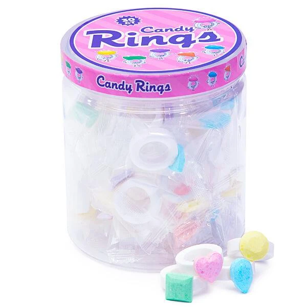 Jazzy Jewels Candy Rings: 30-Piece Jar 1 Jazzy Jewels Candy Rings: 30-Piece Jar