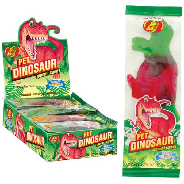 Jelly Belly Big Gummy Dinosaurs Candy Packs: 24-Piece Display 2 Jelly Belly Big Gummy Dinosaurs Candy Packs: 24-Piece Display - Image 2