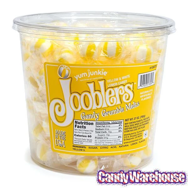 Jooblers Candy Crumble Melts - Lemon: 160-Piece Tub 2 Jooblers Candy Crumble Melts - Lemon: 160-Piece Tub - Image 2