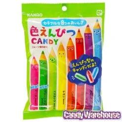 Kanro Assorted Colors Pencil Hard Candy: 25-Piece Bag -Best Candy Store kanro assorted colors pencil hard candy 25 piece bag candy warehouse 4