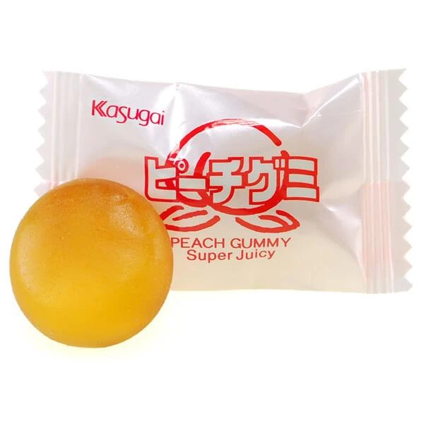 Kasugai Peach Gummy Candy: 24-Piece Bag 1 Kasugai Peach Gummy Candy: 24-Piece Bag