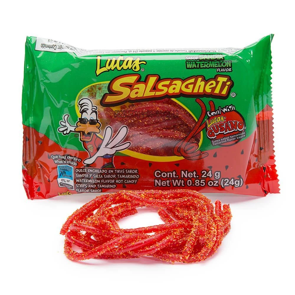 Lucas Salsaghetti Chili Candy Packs: 12-Piece Box 1 Lucas Salsaghetti Chili Candy Packs: 12-Piece Box