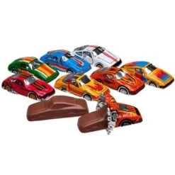 Madelaine Foiled Milk Chocolate Race Cars: 60-Piece Display