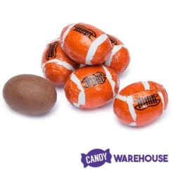 Madelaine Foiled Milk Chocolate Sports Balls 2-Ounce Mesh Bags - Football: 24-Piece Tub -Best Candy Store madelaine foiled milk chocolate sports balls 2 ounce mesh bags football 24 piece tub candy warehouse 3
