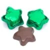 Madelaine Foiled Milk Chocolate Stars - Green: 5LB Bag