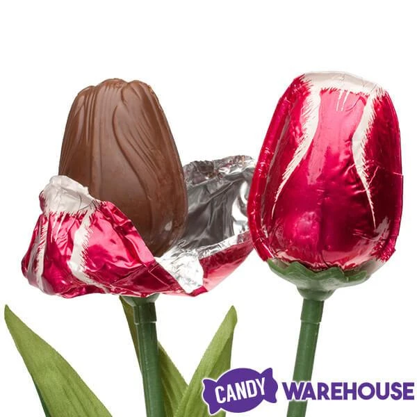 Madelaine Foiled Milk Chocolate Tulips Candy: 6-Piece Bouquet 5 Madelaine Foiled Milk Chocolate Tulips Candy: 6-Piece Bouquet - Image 5