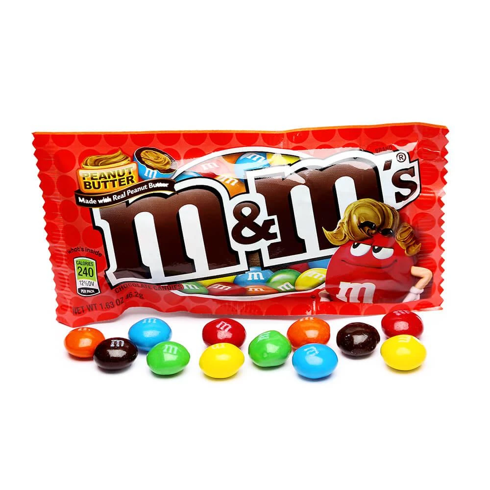 M&M's Candy Packs - Peanut Butter: 24-Piece Box 1 M&M's Candy Packs - Peanut Butter: 24-Piece Box