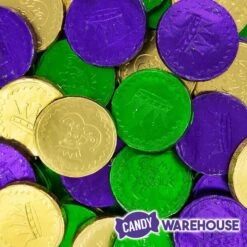 Mardi Gras Chocolate Coins Candy: 60-Piece Bag -Best Candy Store mardi gras chocolate coins candy 60 piece bag candy warehouse 3