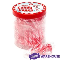 Mini Candy Canes - Red And White: 45-Piece Jar -Best Candy Store mini candy canes red and white 45 piece jar candy warehouse 8
