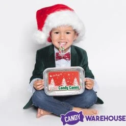 Mini Candy Canes - Red, Green, And White: 100-Piece Tub -Best Candy Store mini candy canes red green and white 100 piece tub candy warehouse 4