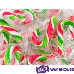 Mini Candy Canes - Red, Green, And White: 45-Piece Jar -Best Candy Store mini candy canes red green and white 45 piece jar candy warehouse 3