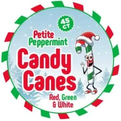 Mini Candy Canes - Red, Green, And White: 45-Piece Jar -Best Candy Store mini candy canes red green and white 45 piece jar candy warehouse 5
