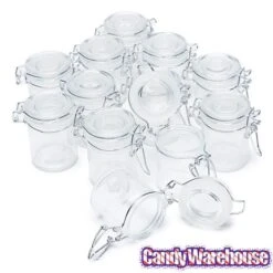Mini Glass Favor Jars - 1.25-Ounce Canning Jar With Swing Top: 12-Piece Set -Best Candy Store mini glass favor jars 1 25 ounce canning jar with swing top 12 piece set candy warehouse 4