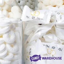 Mr. & Mrs. Wedding Theme Wrapped Buttermint Creams: 300-Piece Case -Best Candy Store mr and mrs wedding theme wrapped buttermint creams 300 piece case candy warehouse 3 94cc551d 31e3 4285 ae87 bb426afe7744