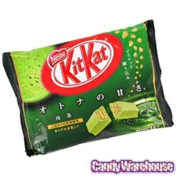 Nestle Kit Kat Snack Size Packs - Green Tea: 12-Piece Bag -Best Candy Store nestle kit kat snack size packs green tea 12 piece bag candy warehouse 3
