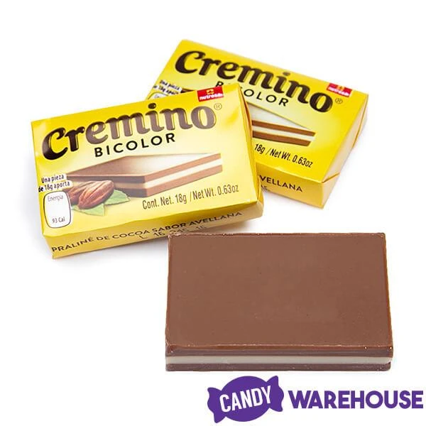Nutresa Cremino Bicolore Hazelnut Flavored Cocoa Praline Candy Bars: 24-Piece Pack 2 Nutresa Cremino Bicolore Hazelnut Flavored Cocoa Praline Candy Bars: 24-Piece Pack - Image 2