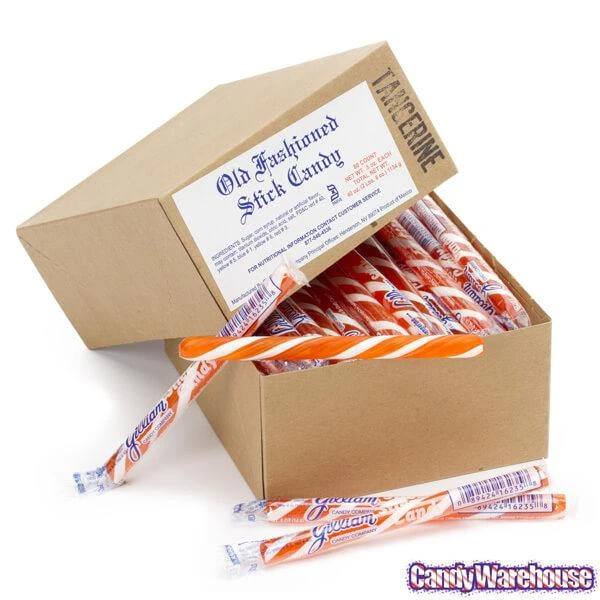 Old Fashioned Hard Candy Sticks - Tangerine: 80-Piece Box 5 Old Fashioned Hard Candy Sticks - Tangerine: 80-Piece Box - Image 5