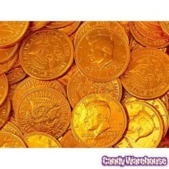 Orange Foiled Milk Chocolate Coins: 1LB Bag 5 Orange Foiled Milk Chocolate Coins: 1LB Bag -Best Candy Store orange foiled milk chocolate coins 1lb bag candy warehouse 3