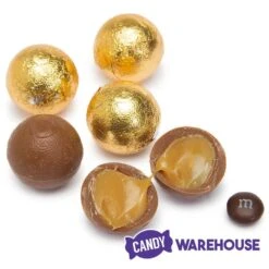 Palmer Foiled Caramel Filled Chocolate Candy Balls - Gold: 5LB Bag -Best Candy Store palmer foiled caramel filled chocolate candy balls gold 5lb bag candy warehouse 4