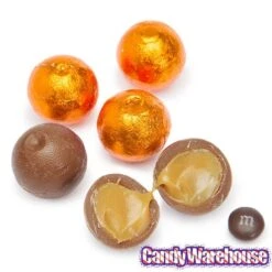 Palmer Foiled Caramel Filled Chocolate Candy Balls - Orange: 5LB Bag -Best Candy Store palmer foiled caramel filled chocolate candy balls orange 5lb bag candy warehouse 4