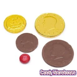 Palmer Gold Foiled Chocolate Coins In Mesh Bags: 12-Piece Box -Best Candy Store palmer gold foiled chocolate coins in mesh bags 12 piece box candy warehouse 3