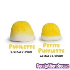 Petite Pufflettes Gummy Bites - Lemon: 16-Ounce Bag -Best Candy Store petite pufflettes gummy bites lemon 16 ounce bag candy warehouse 4