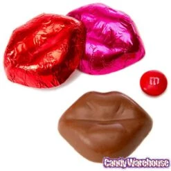Pink & Red Foiled Chocolate Lips: 4LB Bag -Best Candy Store pink and red foiled chocolate lips 4lb bag candy warehouse 3 fc0528bb 16c6 424b b548 319bd1d53cb9