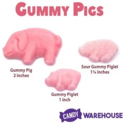 Pink Gummy Piglets: 1KG Bag -Best Candy Store pink gummy piglets 1kg bag candy warehouse 3