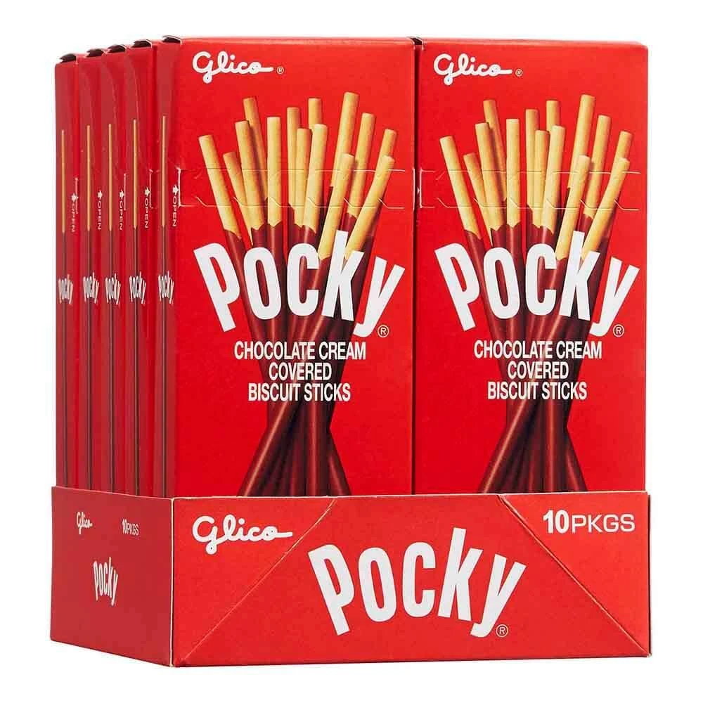 Pocky - Chocolate Cream Covered Biscuit Sticks Packs: 10-Piece Box 4 Pocky - Chocolate Cream Covered Biscuit Sticks Packs: 10-Piece Box - Image 4