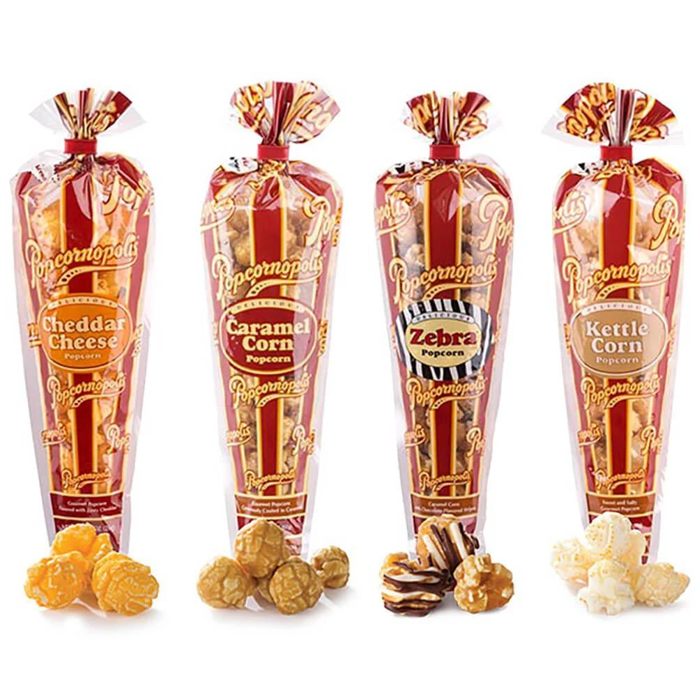 Popcornopolis Mini Cones Assorted Popcorn Packs: 12-Piece Bag 1 Popcornopolis Mini Cones Assorted Popcorn Packs: 12-Piece Bag