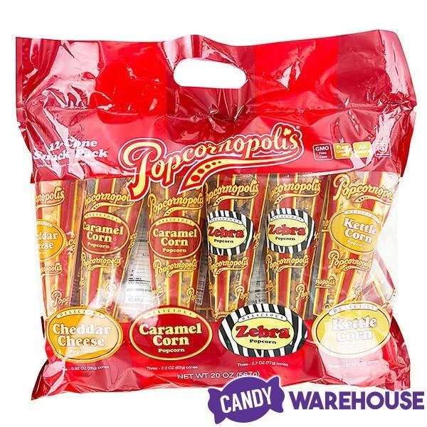 Popcornopolis Mini Cones Assorted Popcorn Packs: 12-Piece Bag 7 Popcornopolis Mini Cones Assorted Popcorn Packs: 12-Piece Bag - Image 7