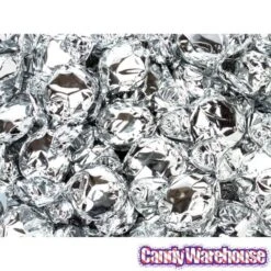 Primrose Metallic Foiled Hard Candy Buttons - Silver: 5LB Bag -Best Candy Store primrose metallic foiled hard candy buttons silver 5lb bag candy warehouse 3